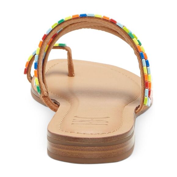 INC Womens Brown Toe-Loop Jaylee Round Toe Block Heel Slip On Slide Sandals 6 M - Picture 2 of 4